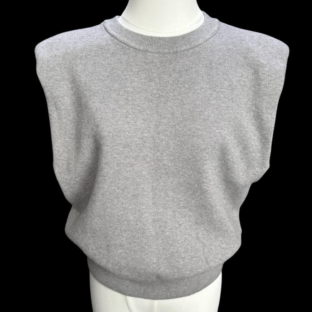 Gray Sleeveless Crewneck Sweater - Women